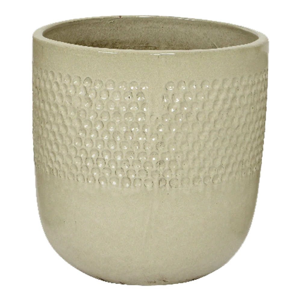 Bloempot Collin - D33 X H34cm - Creme